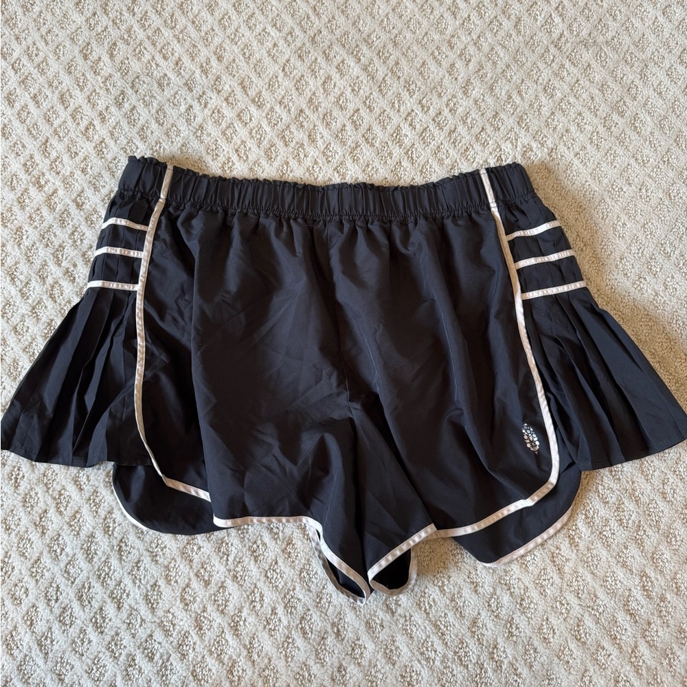 FP Movement by Free People Black Athletic Shorts with White Trim